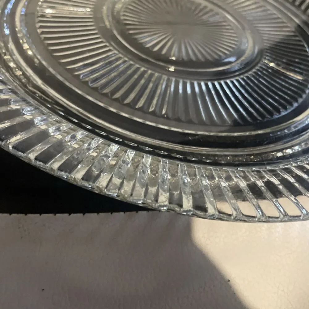 Vintage Starburst Round‎ Glass Serving Plate